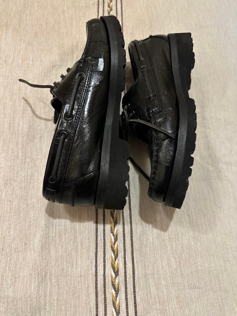 SAINT LAURENT ブラック ローファー　レザーモカシン Vibram
