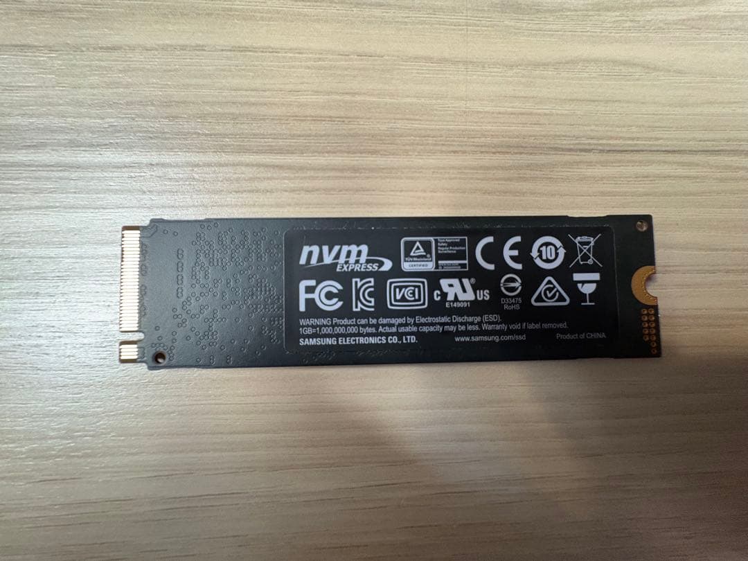 内蔵型SSD Samsung 970 EVO 1TB NVMe M.2 SSD