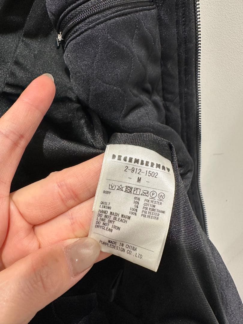 ディセンバーメイ　ー部裏起毛キルティングゴルフジャケット　レディースサイズM