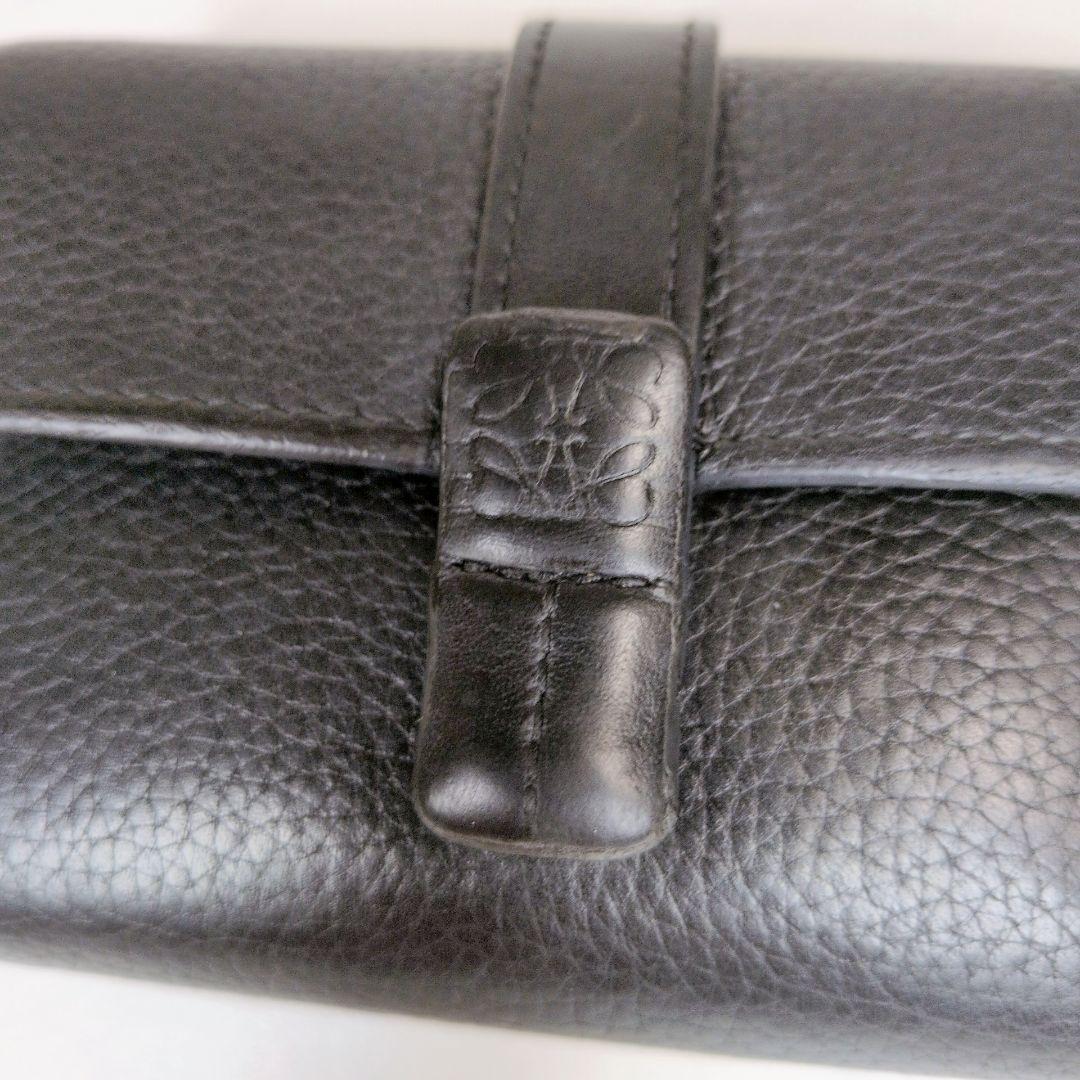 ロエベ バーティカルウォレット 三つ折り財布 アナグラム ブラック 黒 箱付き