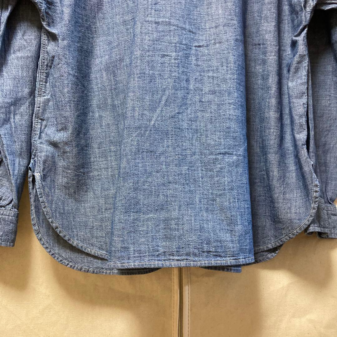 未使用デニムアンドダンガリー　シャンブレーデニムシャツブラウス　サイズ02160