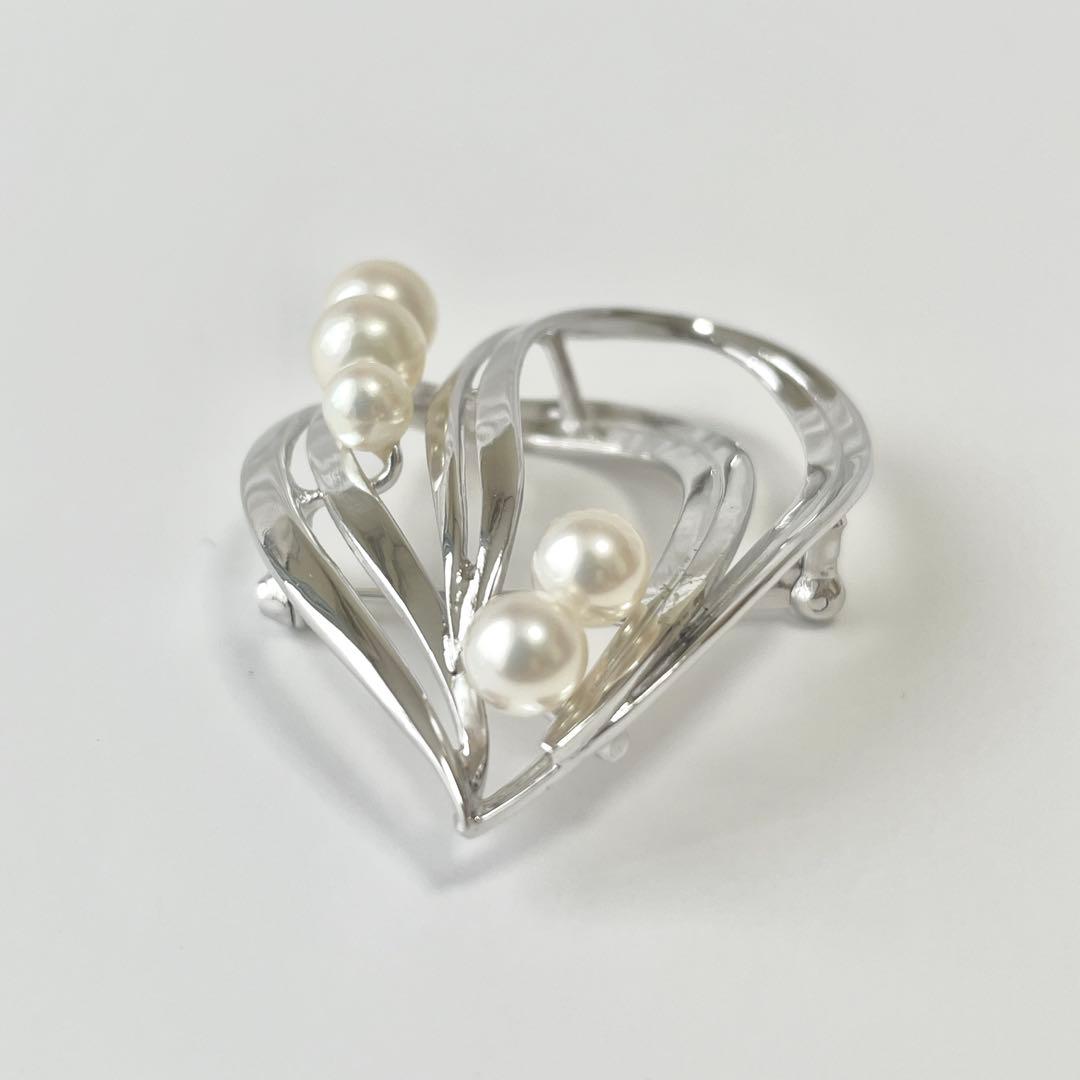皇室御用達✨ミキモト アコヤ真珠 パール ブローチ コサージュ ハート