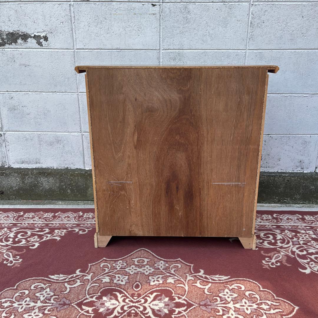 古家具ビンテージ品◾️アンティーク象嵌デザイン 木製コンソールテーブル 飾り台