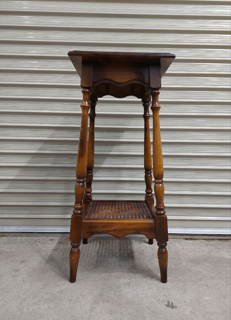 オールドカリモク アンティーク コロニアル 花台 電話台 飾り台 サイドテーブル