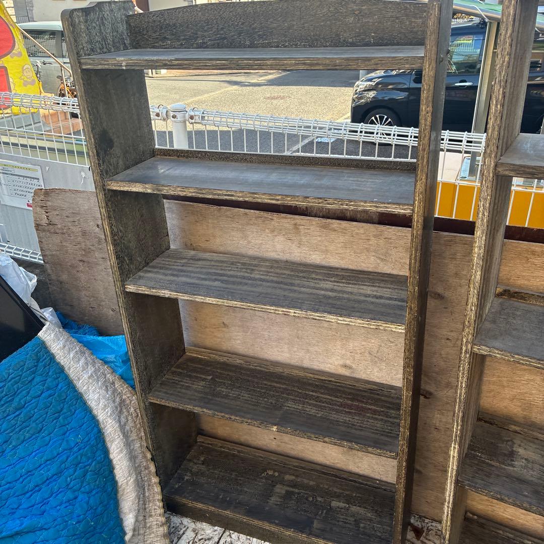 ビンテージ本棚 ビンテージ家具 昭和レトロ木製本棚 3セット