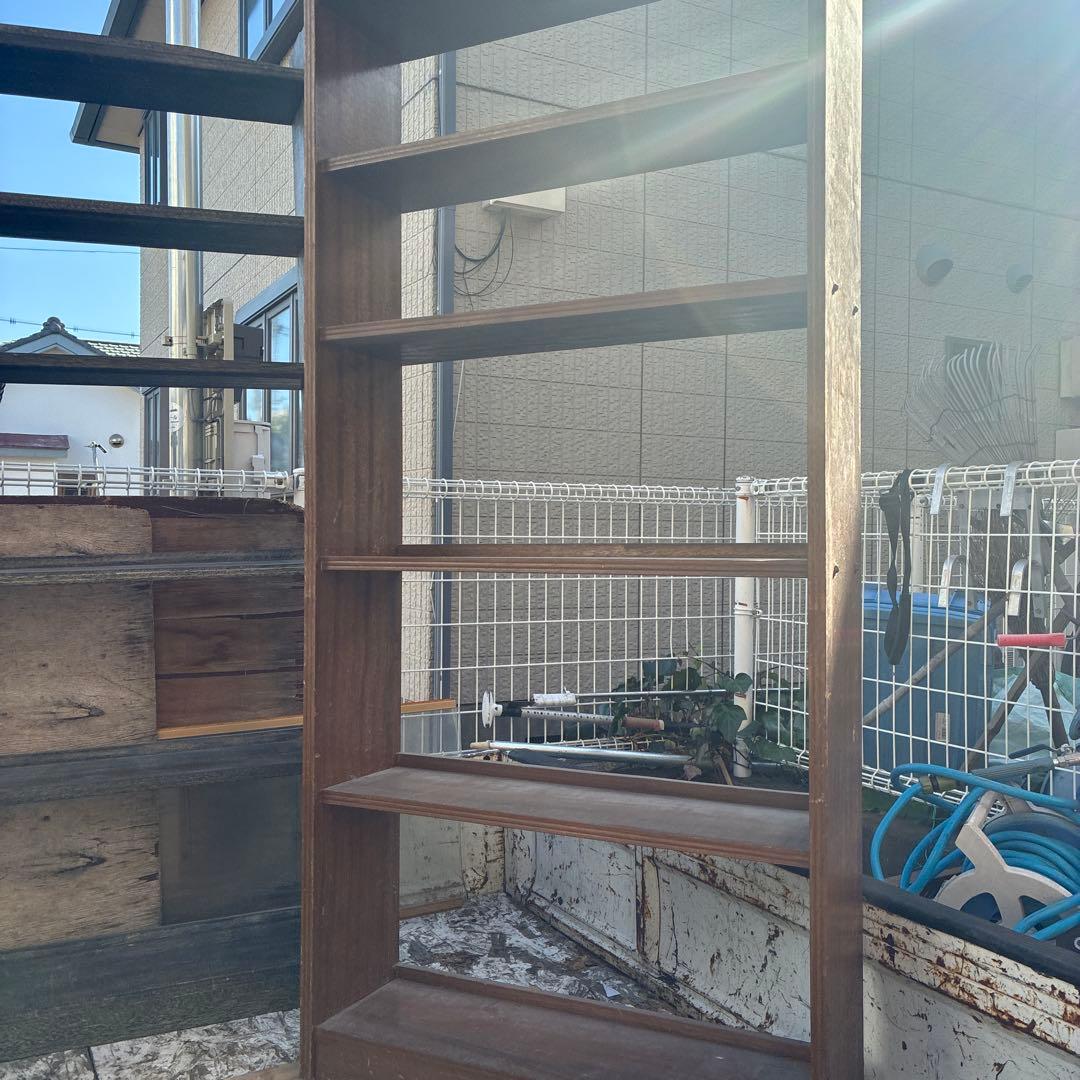 ビンテージ本棚 ビンテージ家具 昭和レトロ木製本棚 3セット