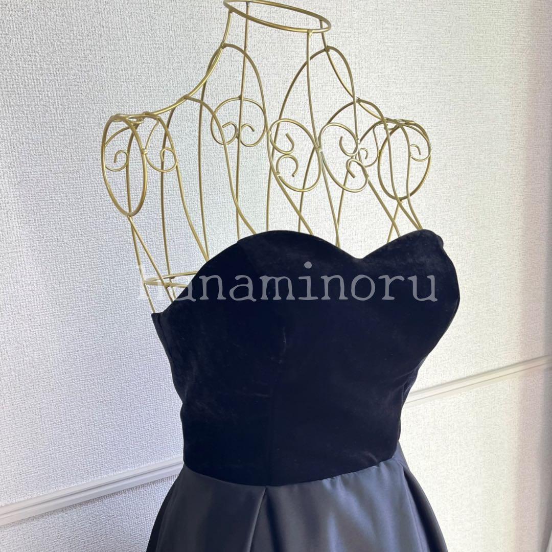 お色直し　黒　ドレス　パーティー　前撮り　二次会　街撮り　披露宴　ベロア