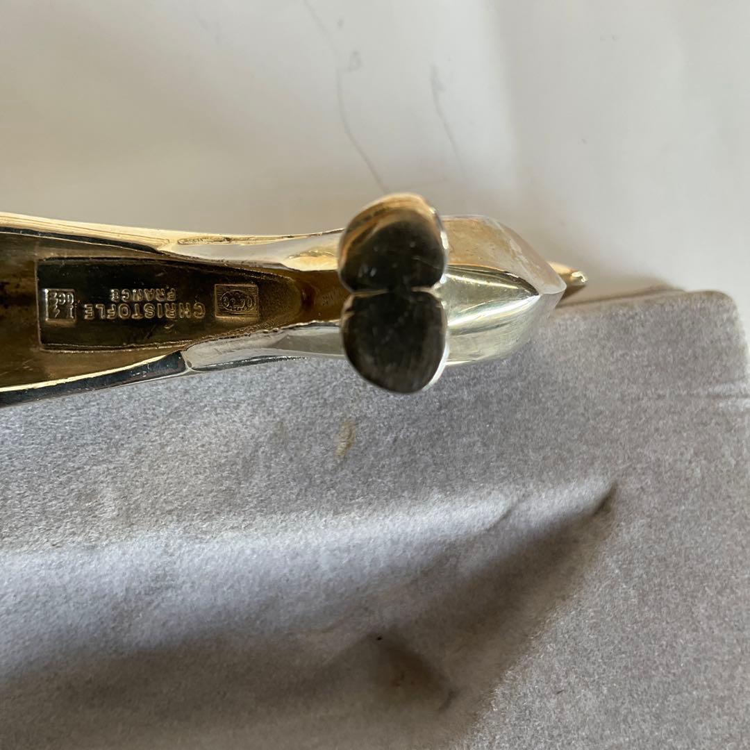 フランス　クリストファーパリ製　純銀製ナイフ、フォーク置き