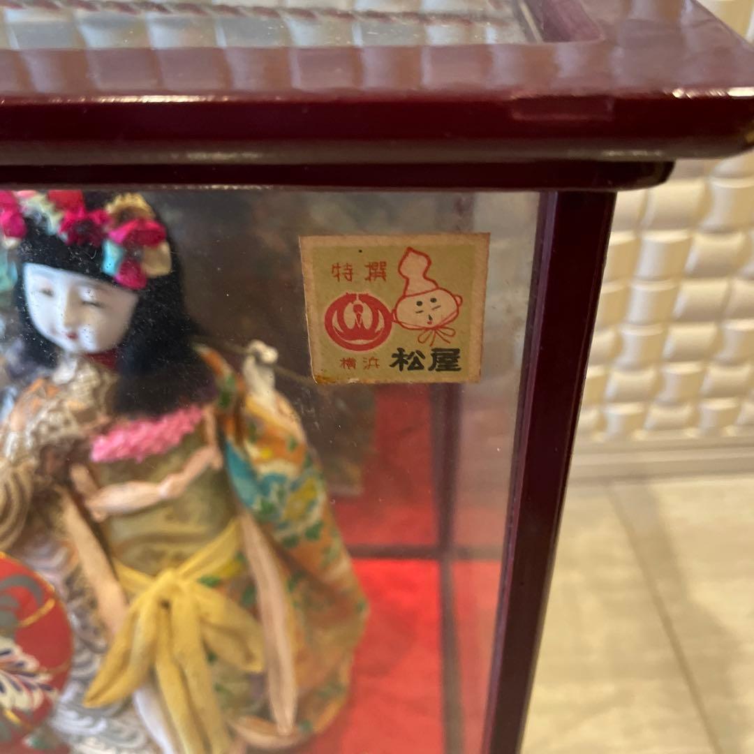 【至極特級呪物】市松人形 伝統的な日本人形 ガラスケース付き