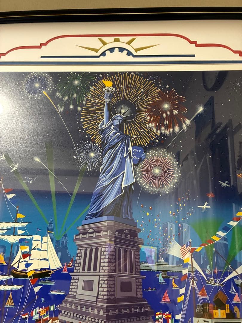 【メラニーケント】 「自由の女神」シルクスクリーン(作品保証書付)