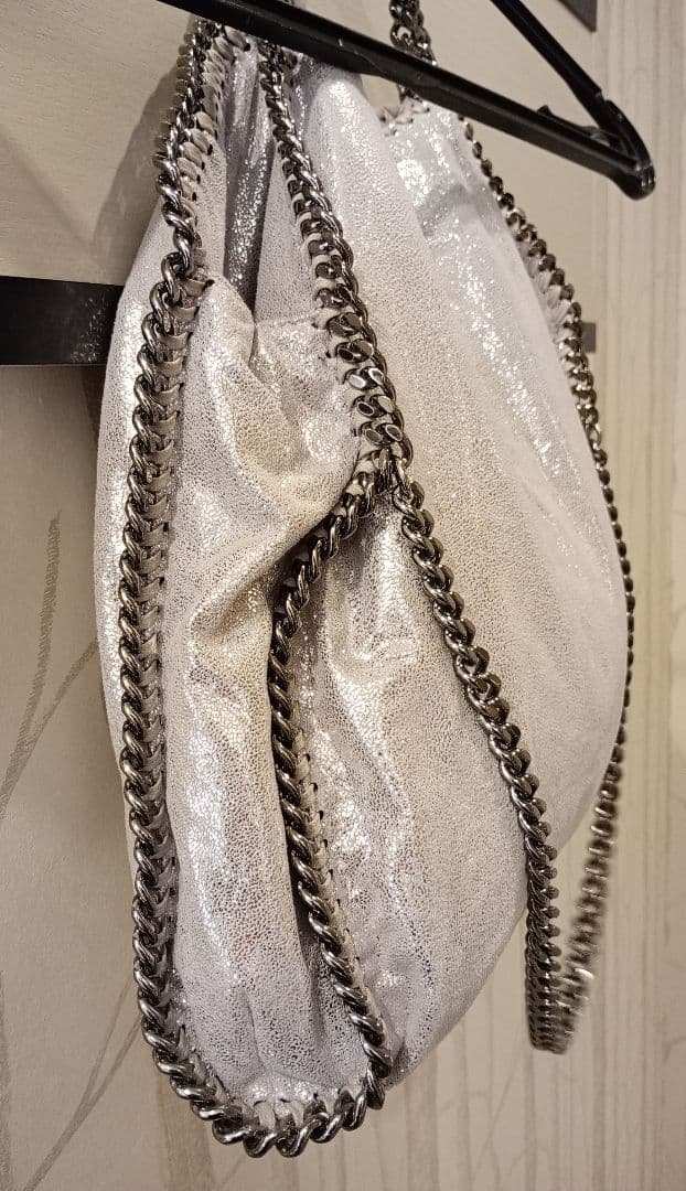 【超美品】《ステラ・マッカートニー》シルバーメタリック パーティーバッグ