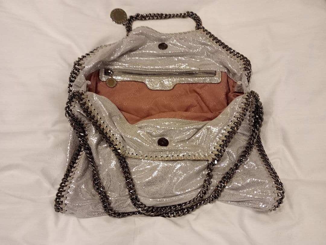 【超美品】《ステラ・マッカートニー》シルバーメタリック パーティーバッグ