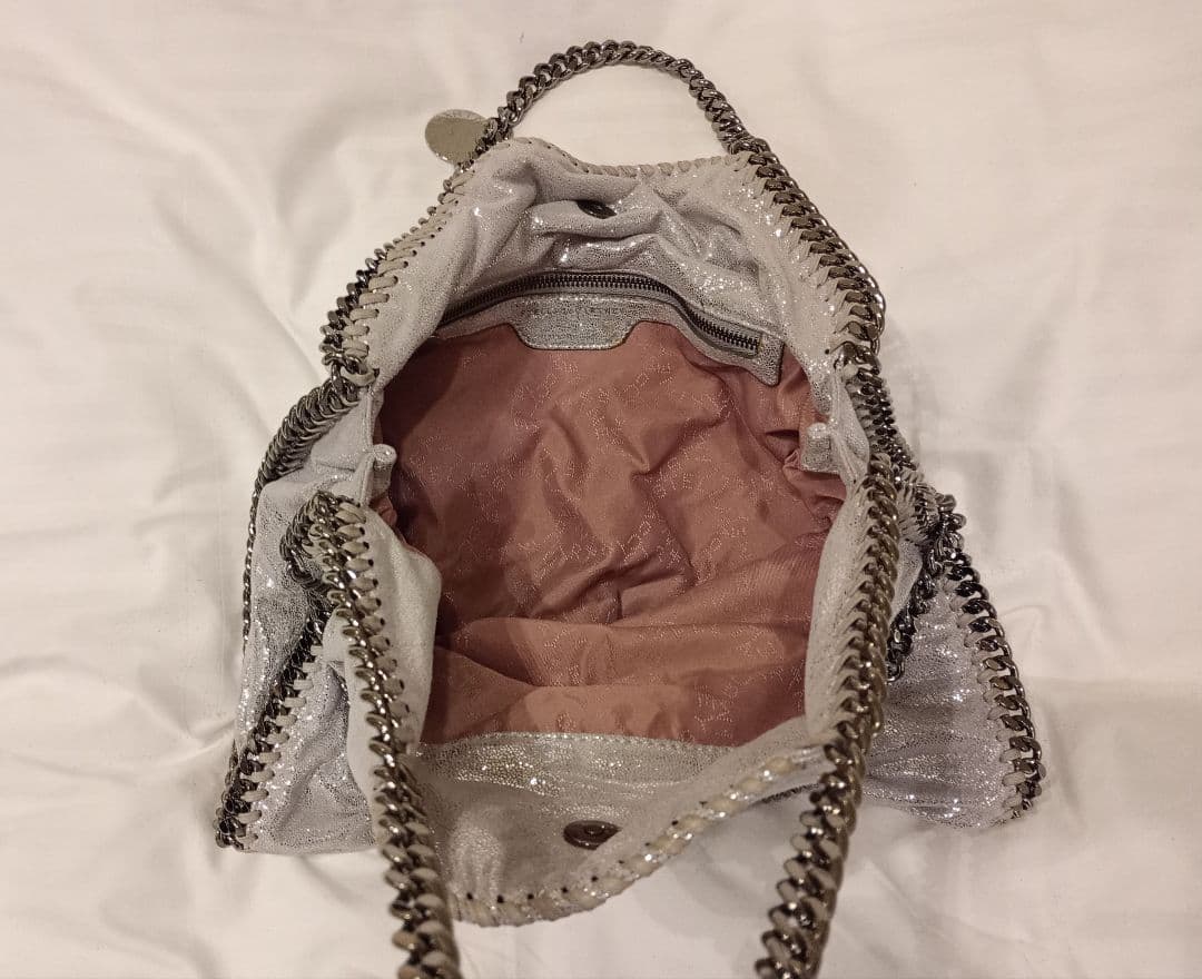 【超美品】《ステラ・マッカートニー》シルバーメタリック パーティーバッグ