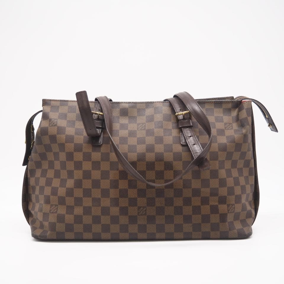 LOUIS VUITTON トートバッグ ダミエ エベヌ チェルシー ブラウン