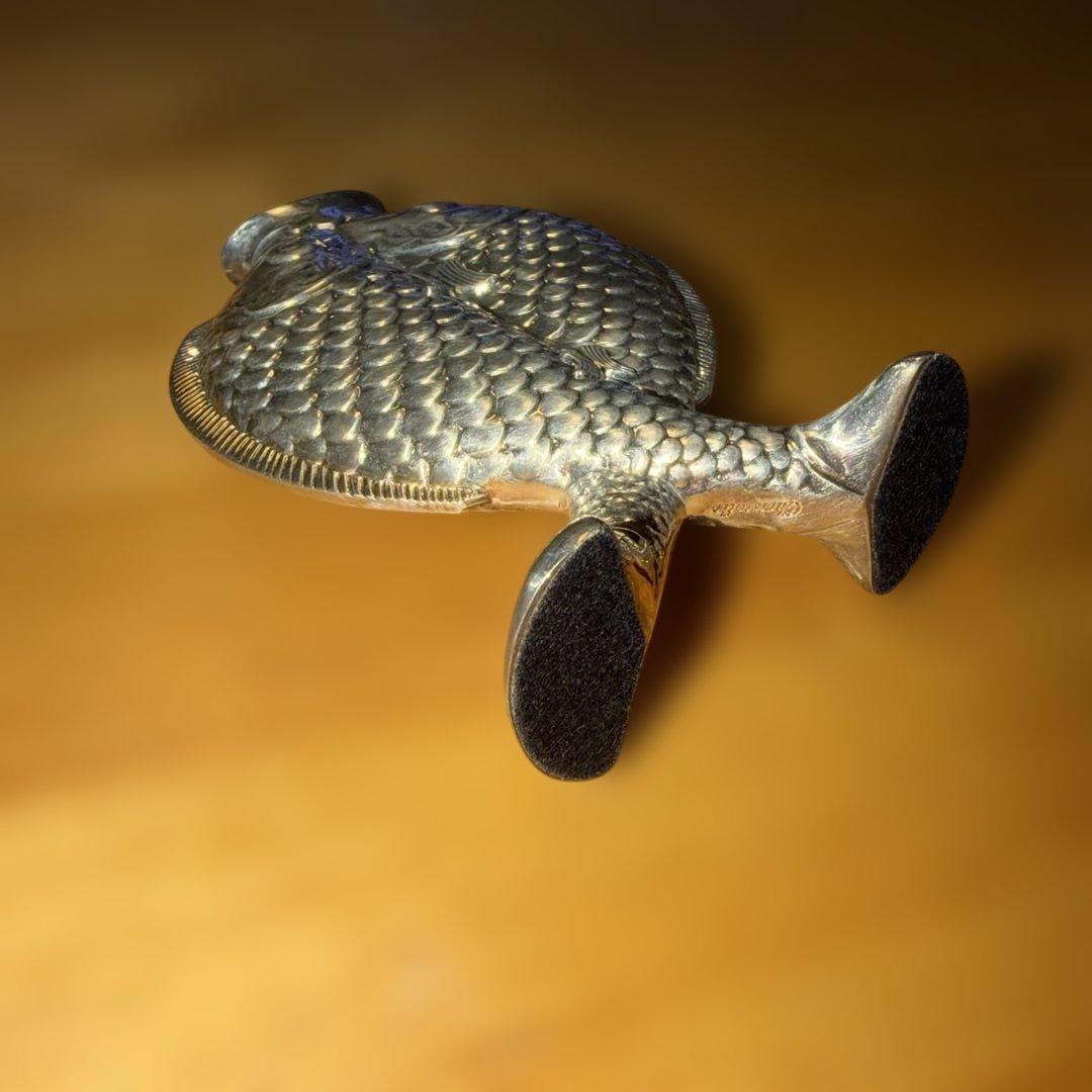 花瓶　Christofle　クリストフル 2匹　魚 花瓶花器 置物 銀製品