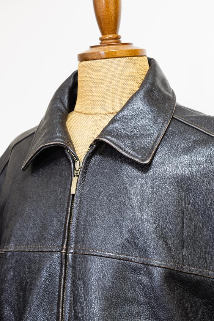 美品 St. John's Bay カーコートレザージャケット 茶芯ヴィンテージ