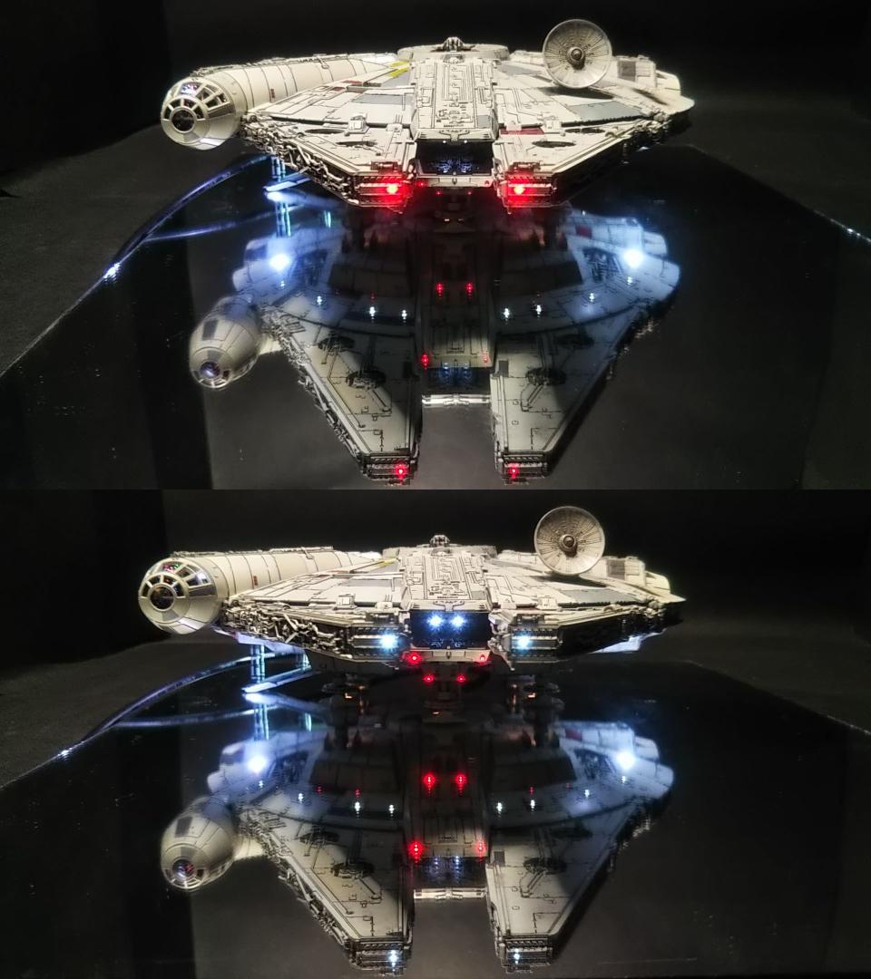 1/144 電飾改修 ミレニアムファルコン 塗装済完成品　 スターウォーズ