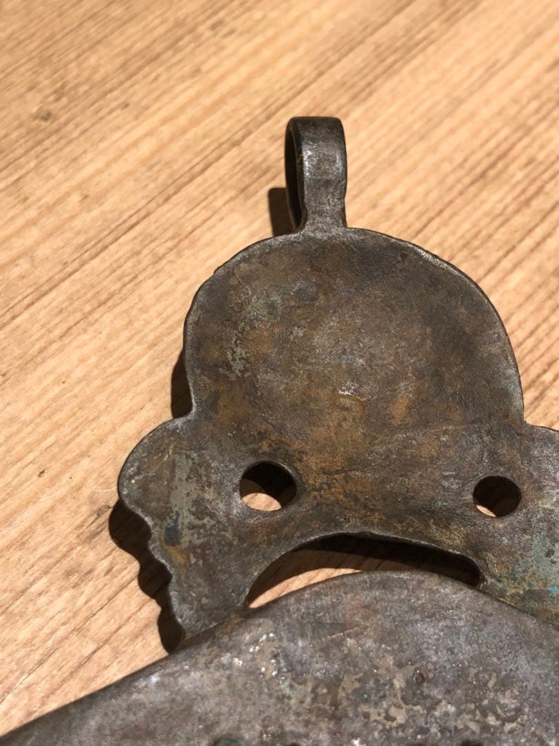 ビンテージ　スカル　髑髏　骸骨　トレンチアート　インダストリアル　アンティーク