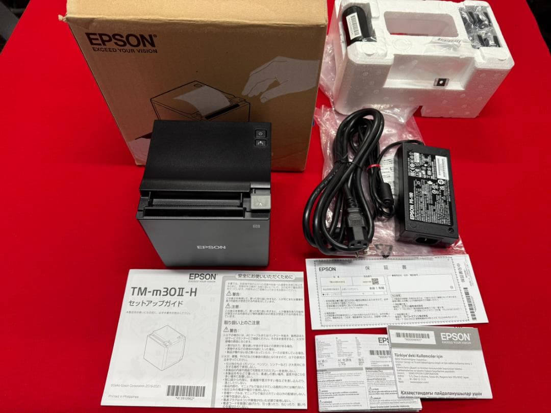 使用極少 EPSON TM-m30Ⅱ-H ブラック レシートプリンター ⑲