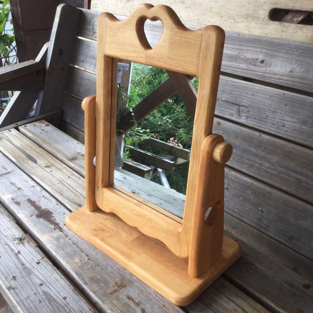 アメリカンカントリー雑貨 カントリーハート　卓上ミラー