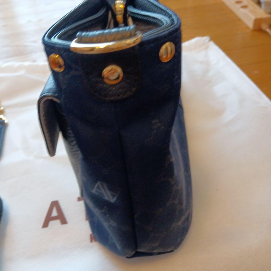 り*す様 【アタオ未使用に近い】チヴィ2wayモノグラムネイビーショルダーバック