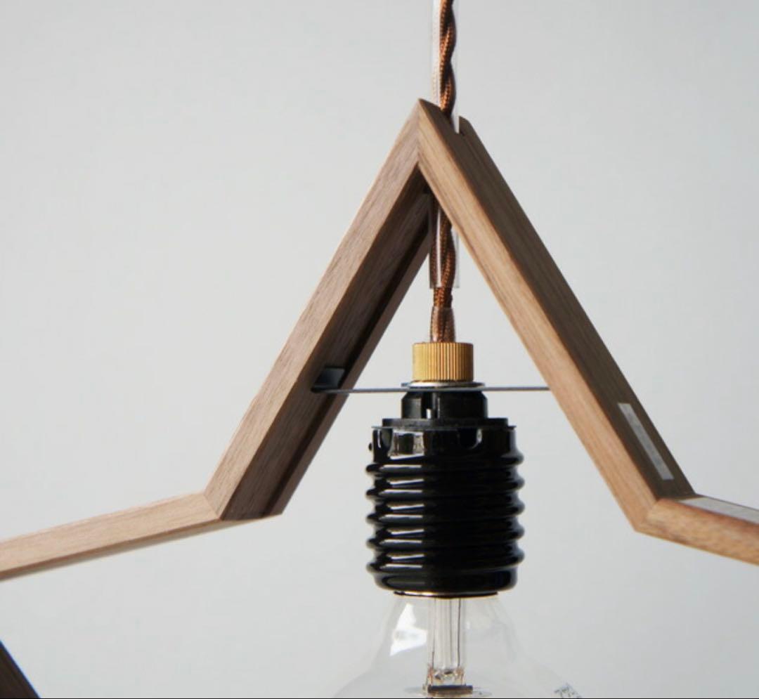 星形 ルームライト 木製フレーム スター インテリア 照明 ライト ウッド