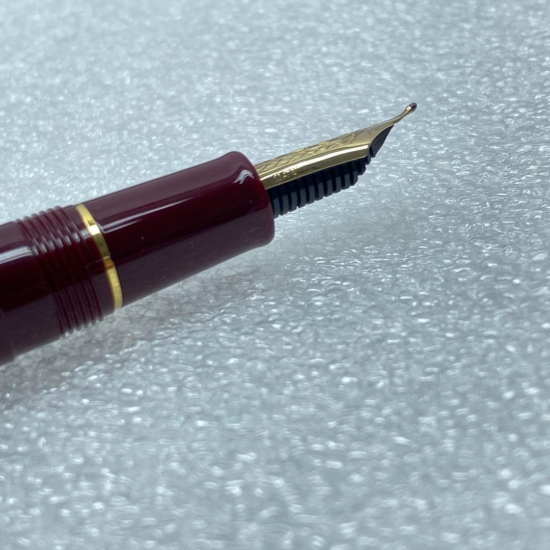 美品 14K セーラー万年筆 1911 NAG 長刀研ぎ ワインレッド