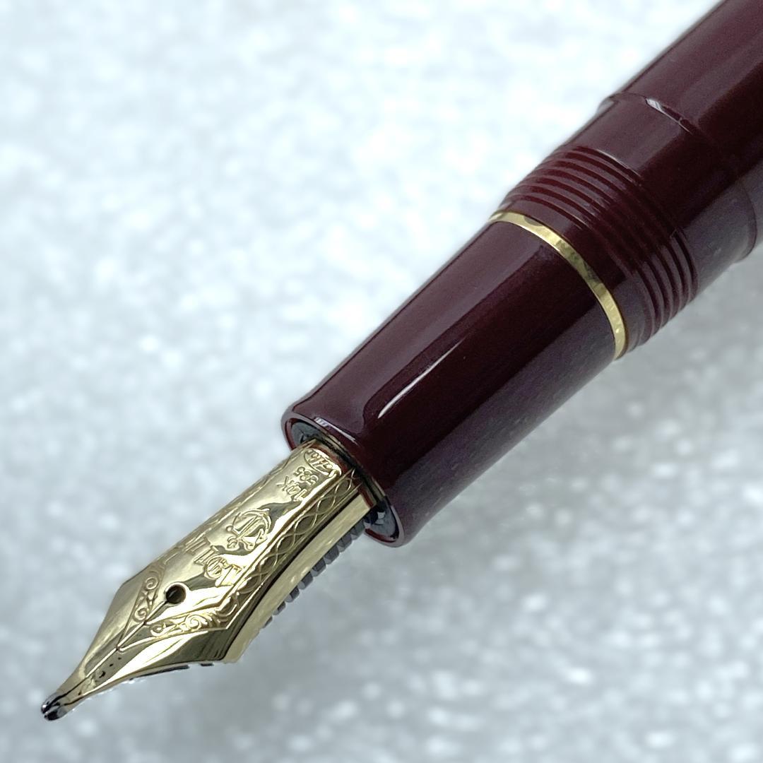 美品 14K セーラー万年筆 1911 NAG 長刀研ぎ ワインレッド