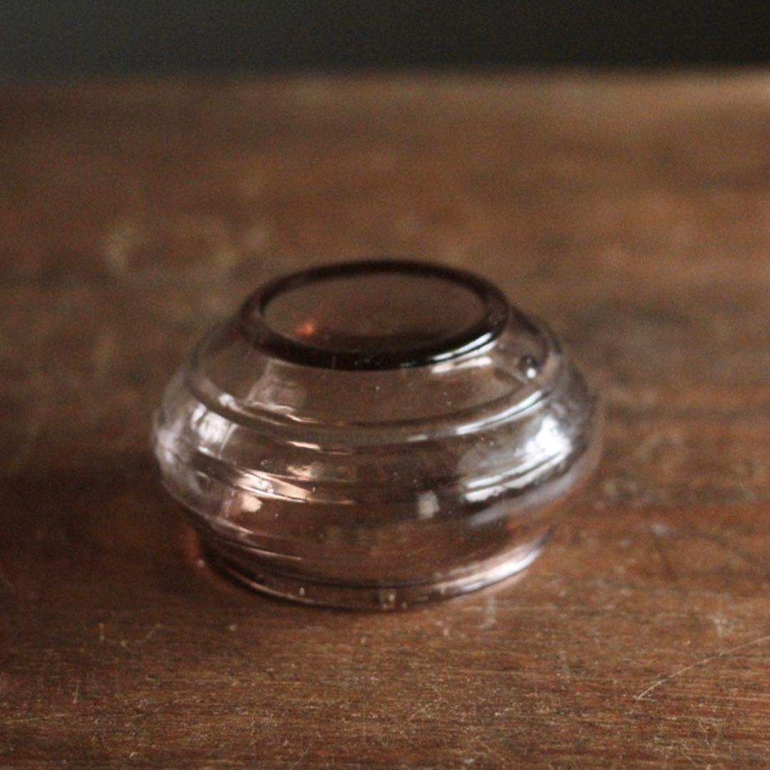 ガラス 塩笥形 小壺 キャンディポット 古道具 アンティーク