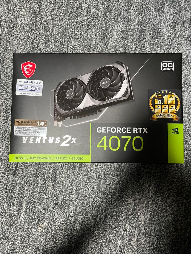 グラフィックボード・グラボ・ビデオカード MSI GeForce RTX4070 VENTUS 2X 12G OC