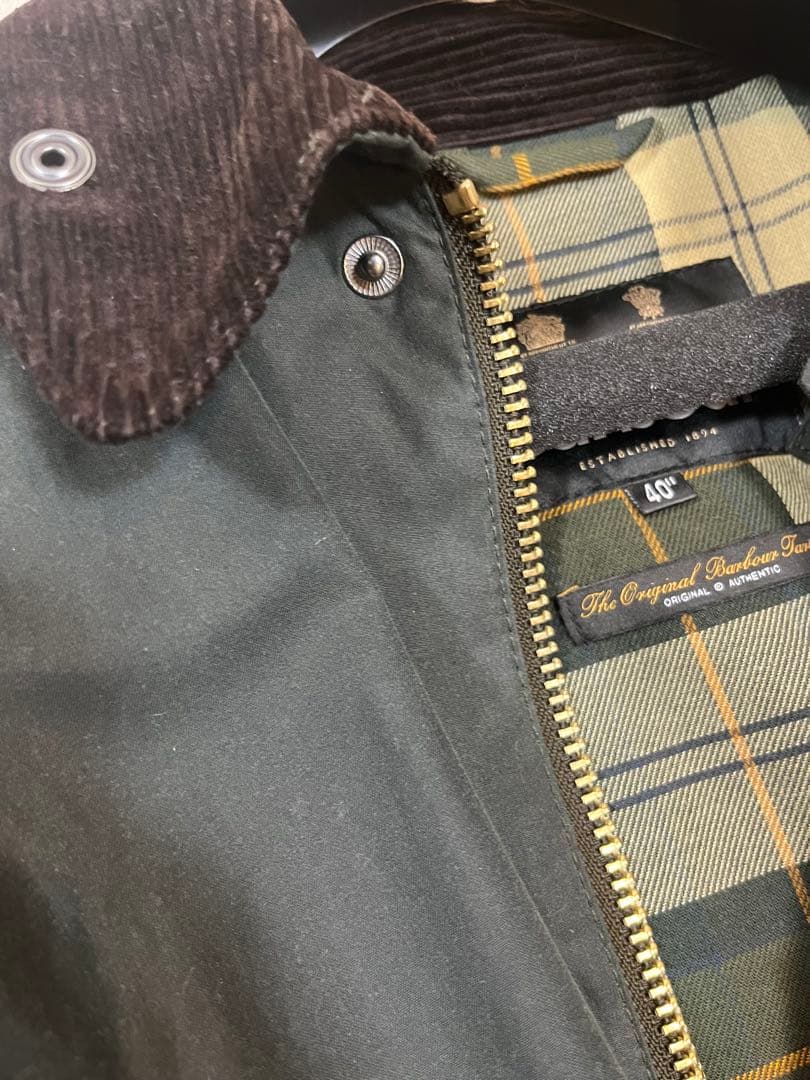 バブアー エクスモア ミドルレングス ワックスコート セージグリーン