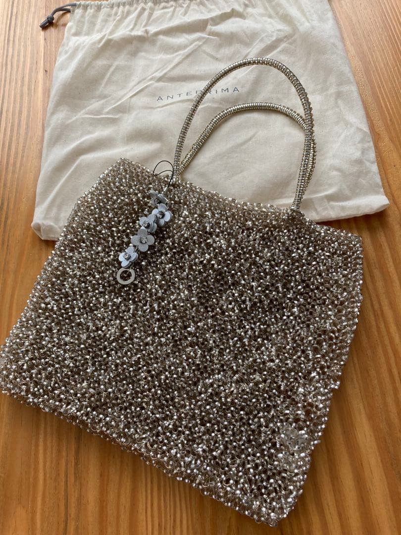 アンテプリマ ANTEPRIMA ワイヤーバッグ ゴールドラージ　ストラップ付き