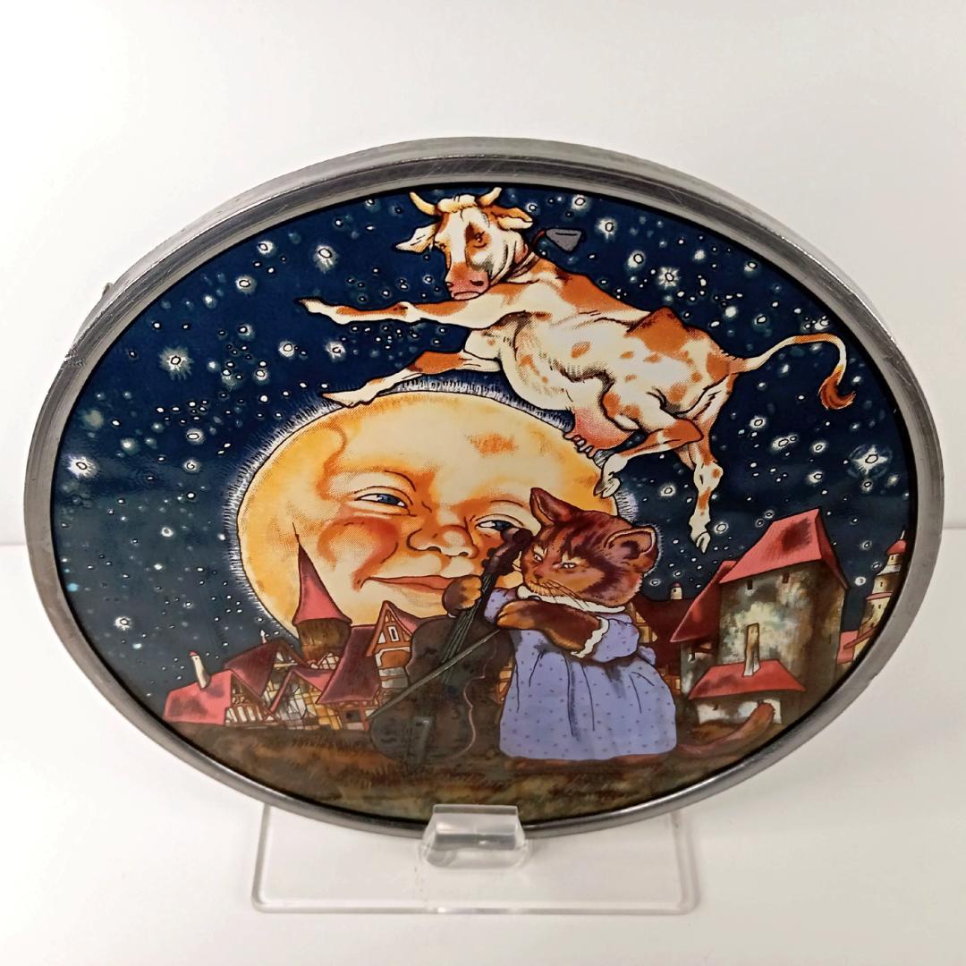 マイケル・ハーグ ステンドグラス マザーグース 猫と月と牛 グラスマスターズ社