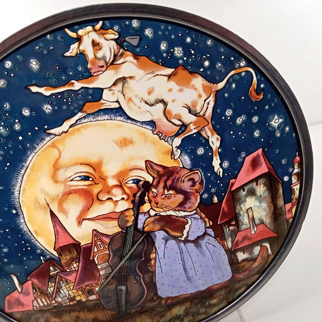 マイケル・ハーグ ステンドグラス マザーグース 猫と月と牛 グラスマスターズ社