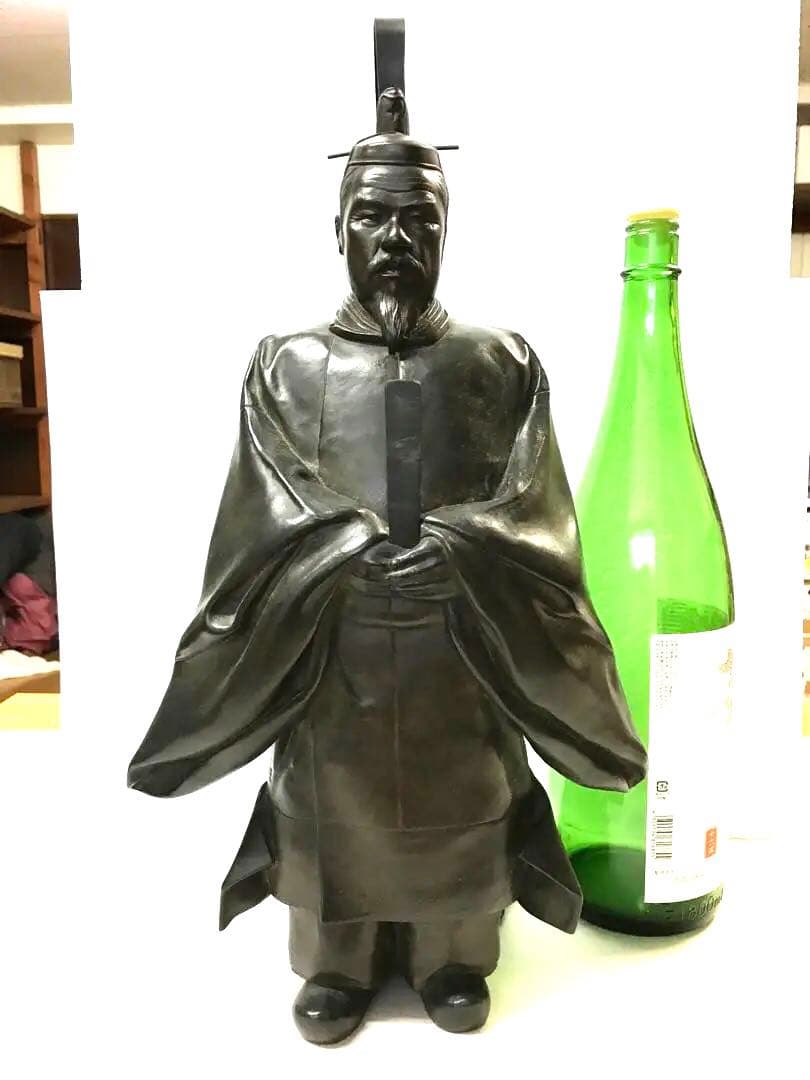 [高秋作]銅製:貴人像置物