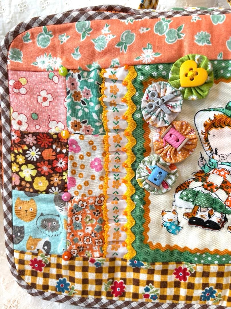 オーダー品ご確認用‼️♥︎ハンドメイド♥︎ミックルペペパッチワークBIGバニティポーチ