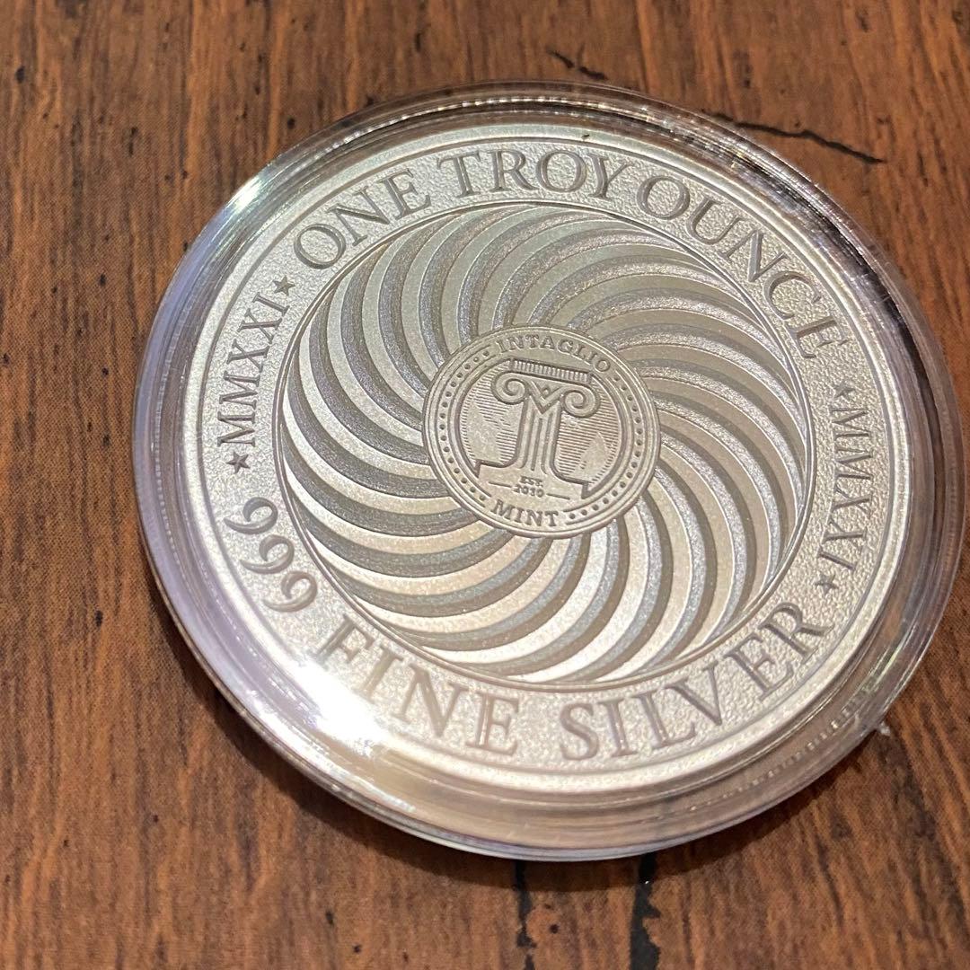 2021 眠り猫 2匹 Sleeping Cat 1oz  純銀 ネコ