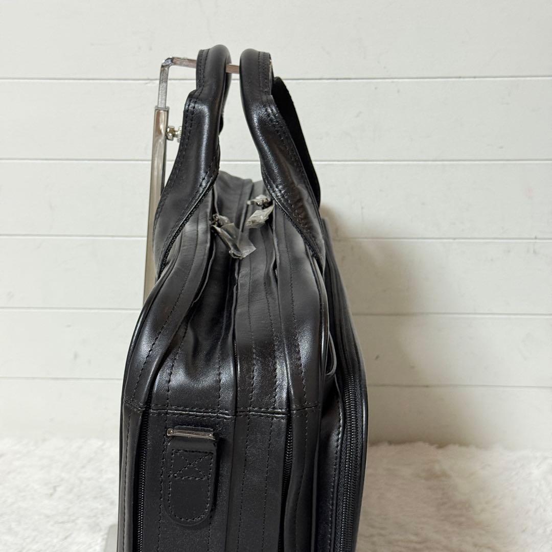 未使用✨ゼロハリバートン　レザー　ビジネスバッグ　ブラック　大容量　2way