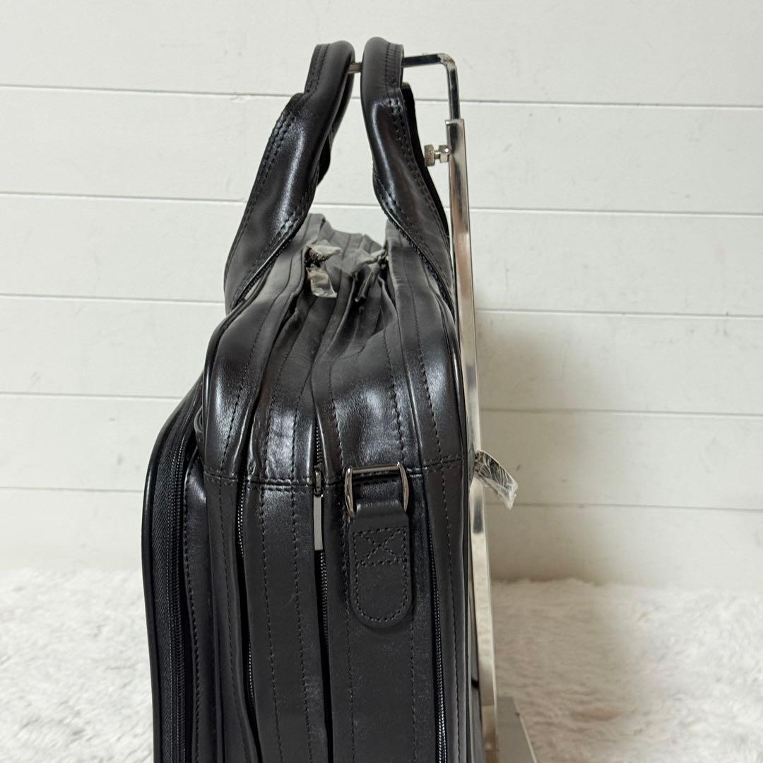 未使用✨ゼロハリバートン　レザー　ビジネスバッグ　ブラック　大容量　2way