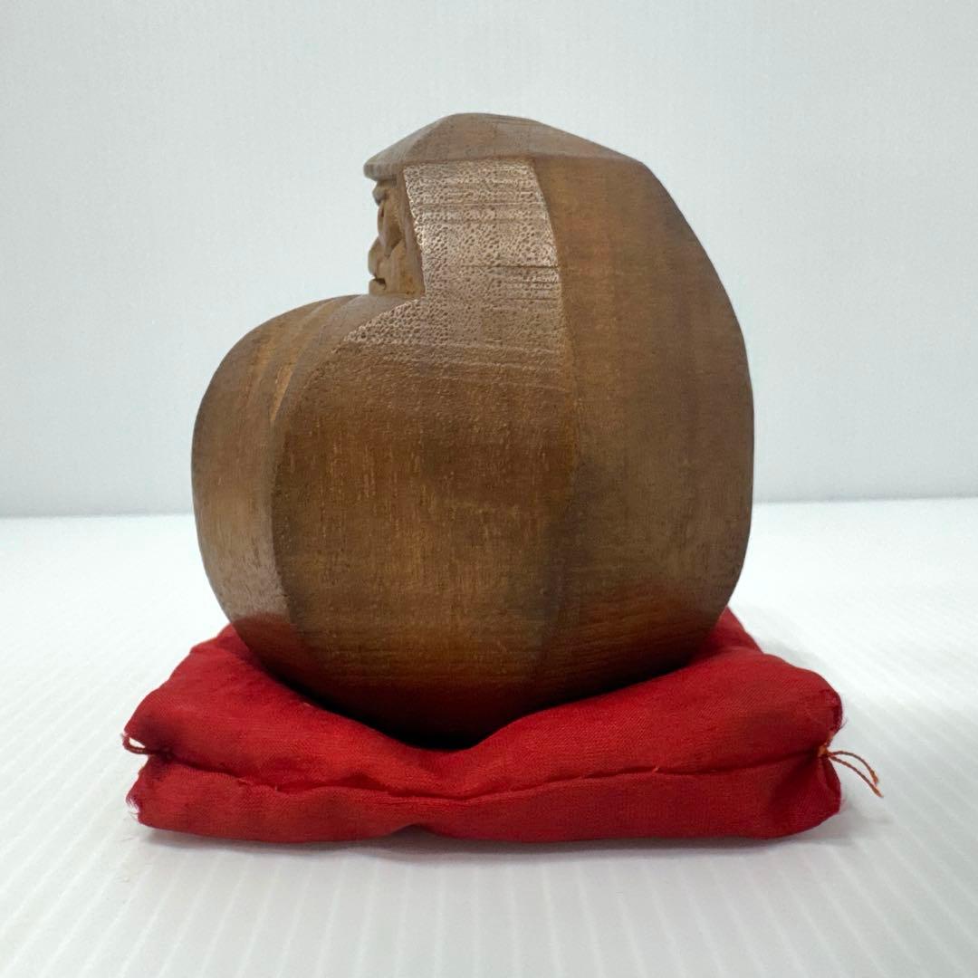 讃岐一刀彫宗家 山中象堂 達磨 だるま 置物 木地 箱無し