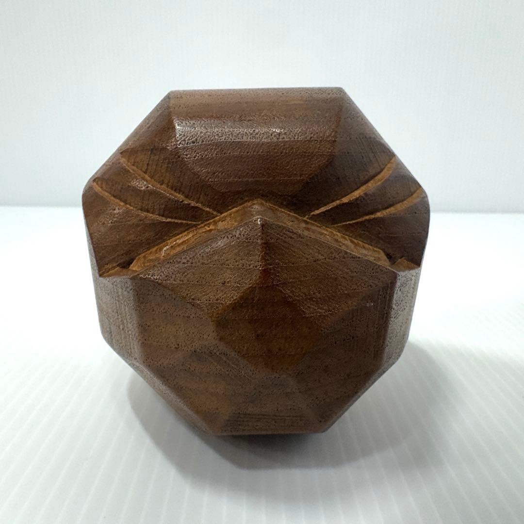 讃岐一刀彫宗家 山中象堂 達磨 だるま 置物 木地 箱無し