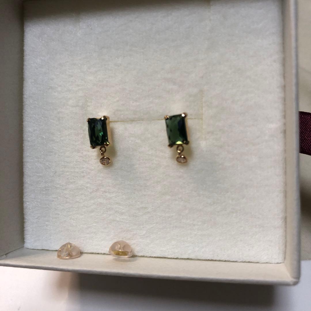 グリーンクォーツ テイクアップ ピアス