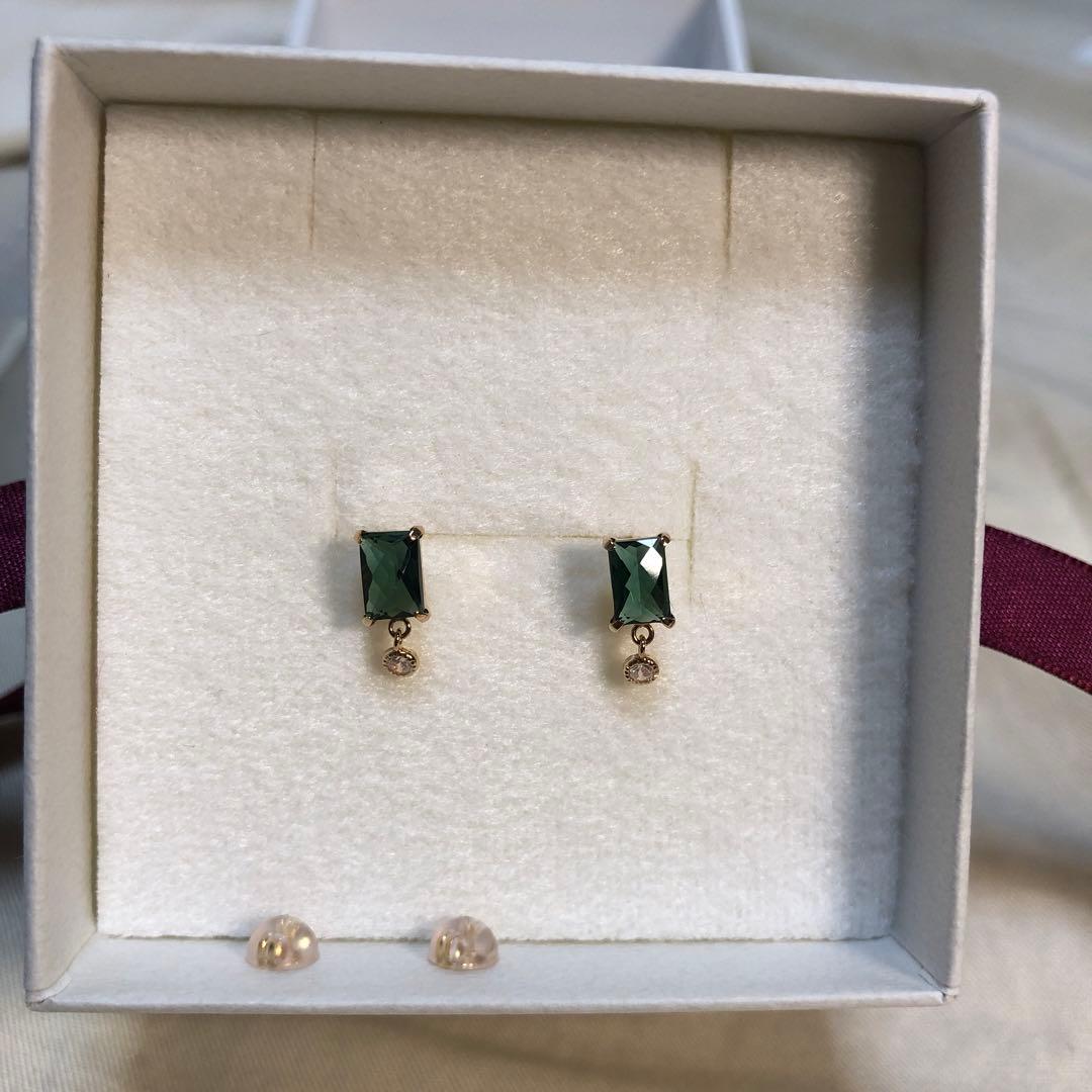 グリーンクォーツ テイクアップ ピアス