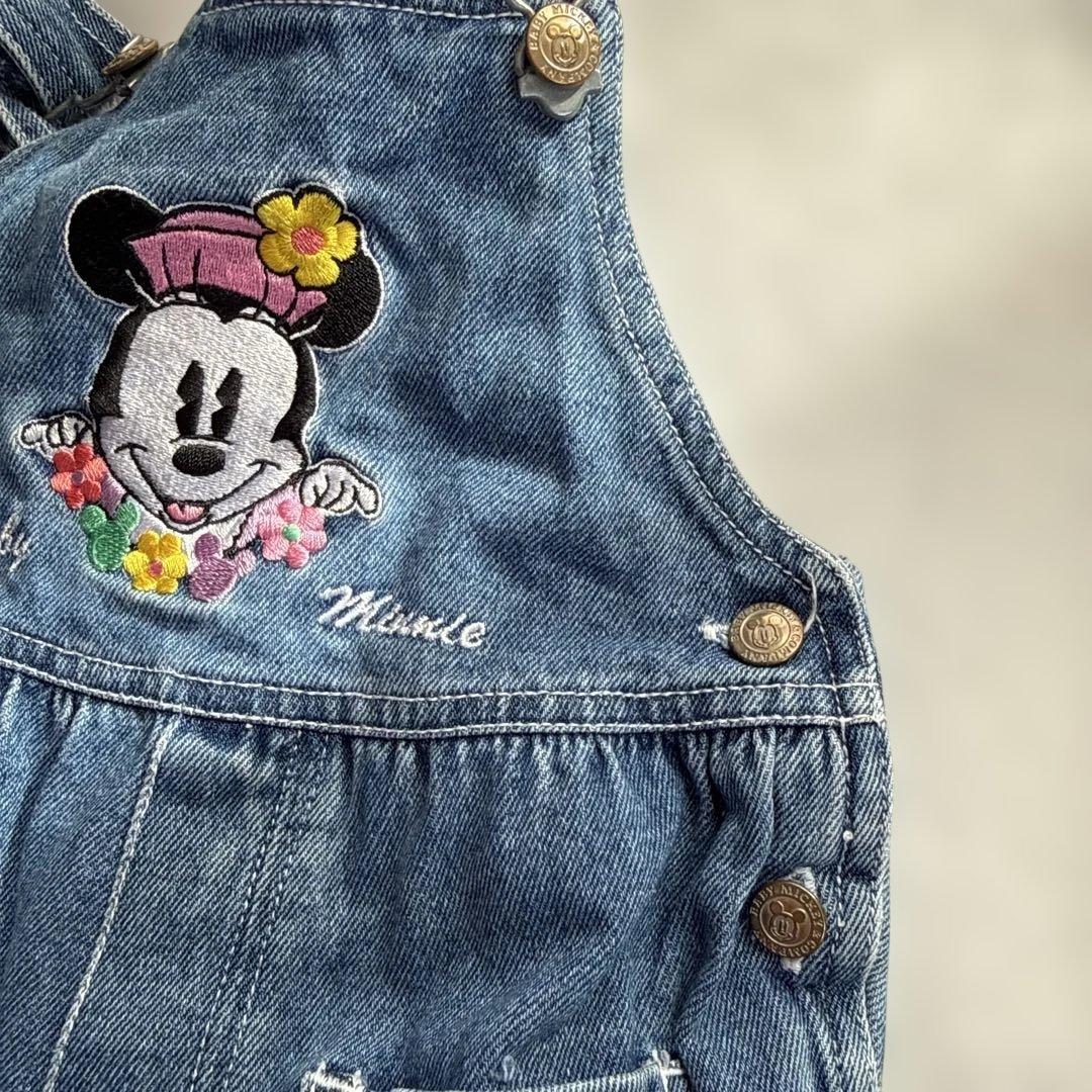 ミニー・マウス カーディガンとオーバーオールセット