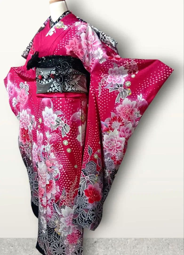 成人式　ブランドvivi高級振袖フルセット　卒業式 トーク帽レース手袋付　特価