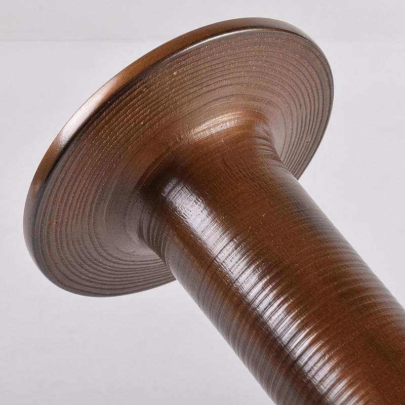 原益夫作　鋳銅　花瓶　共箱　V　R8922