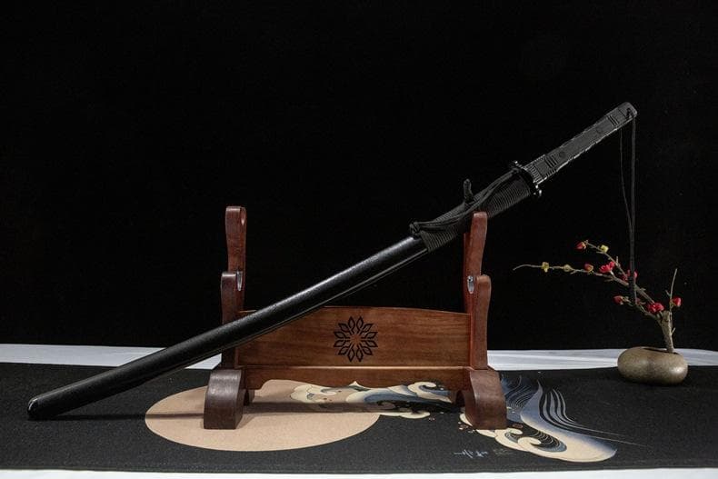 戦術黒武士 日本刀 模造刀 居合刀 武士道 武蔵 鑑賞用 手鍛造打