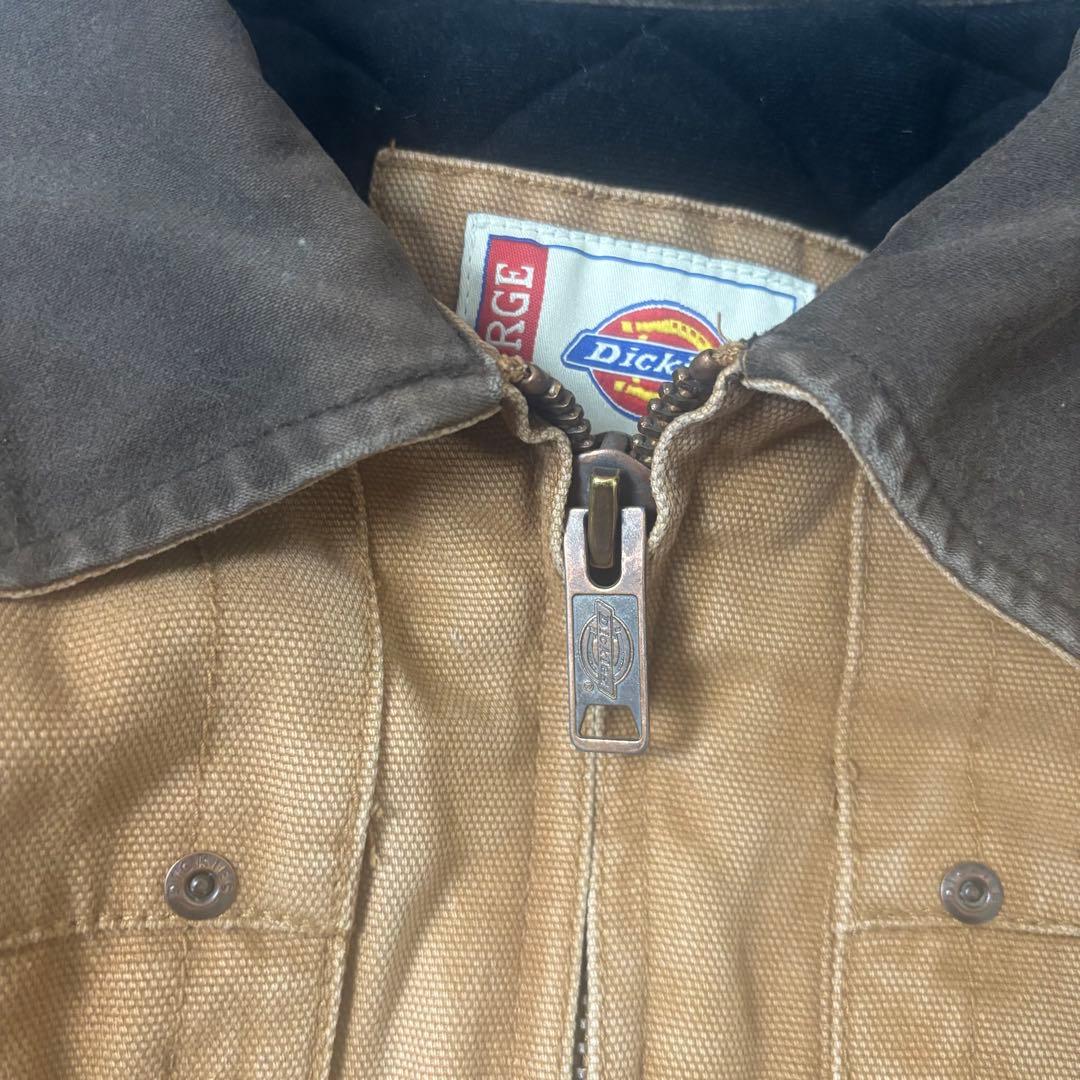 【古着】Dickies中綿ダックワークJKT茶Lフェード