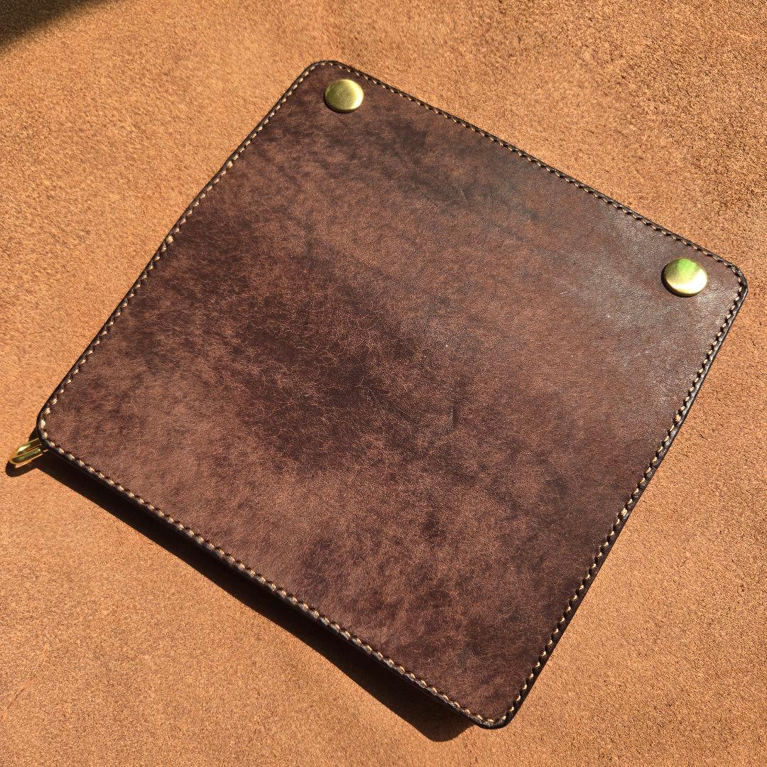 135ロング　トラッカーウォレット　イタリアンレザーMARGOT【ダークブラウン