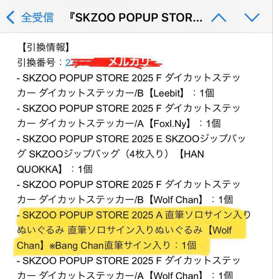 stray kids スキズ 直筆サイン入り ぬいぐるみ バンチャン SKZOO